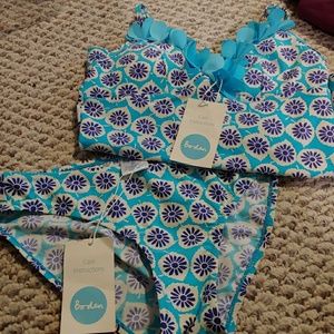 Boden tankini purple teal size 4 NWT